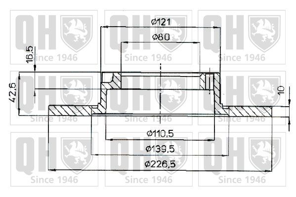 QUINTON HAZELL Тормозной диск BDC3757